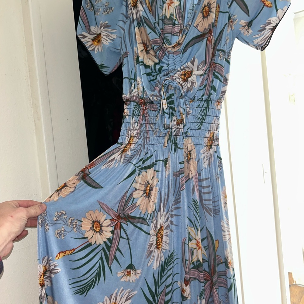 Floral Blue Dress